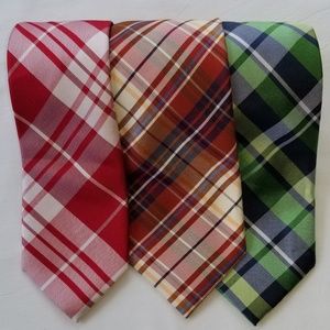Set of 3 Tommy Hilfiger plaid Neckties.